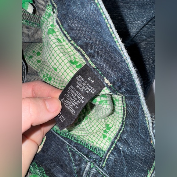 ENYCE CLOTHING CO. JEANS RETRO Y2K BAGGY GRUNGE. DISTRESSED LEG CUFFS SIZE 38 - Picture 5 of 6